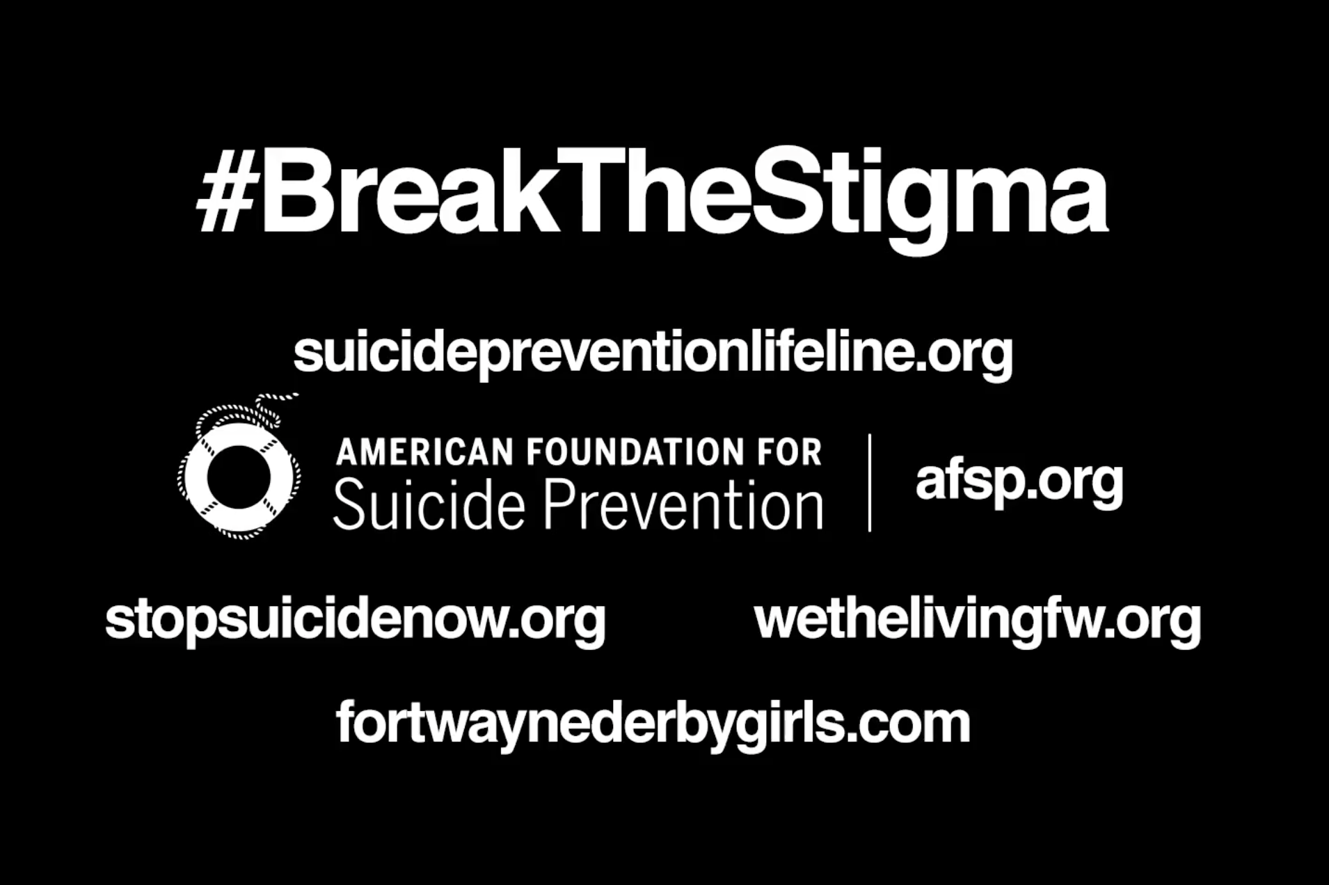 Fort Wayne Derby Girls PSA – Suicide Prevention